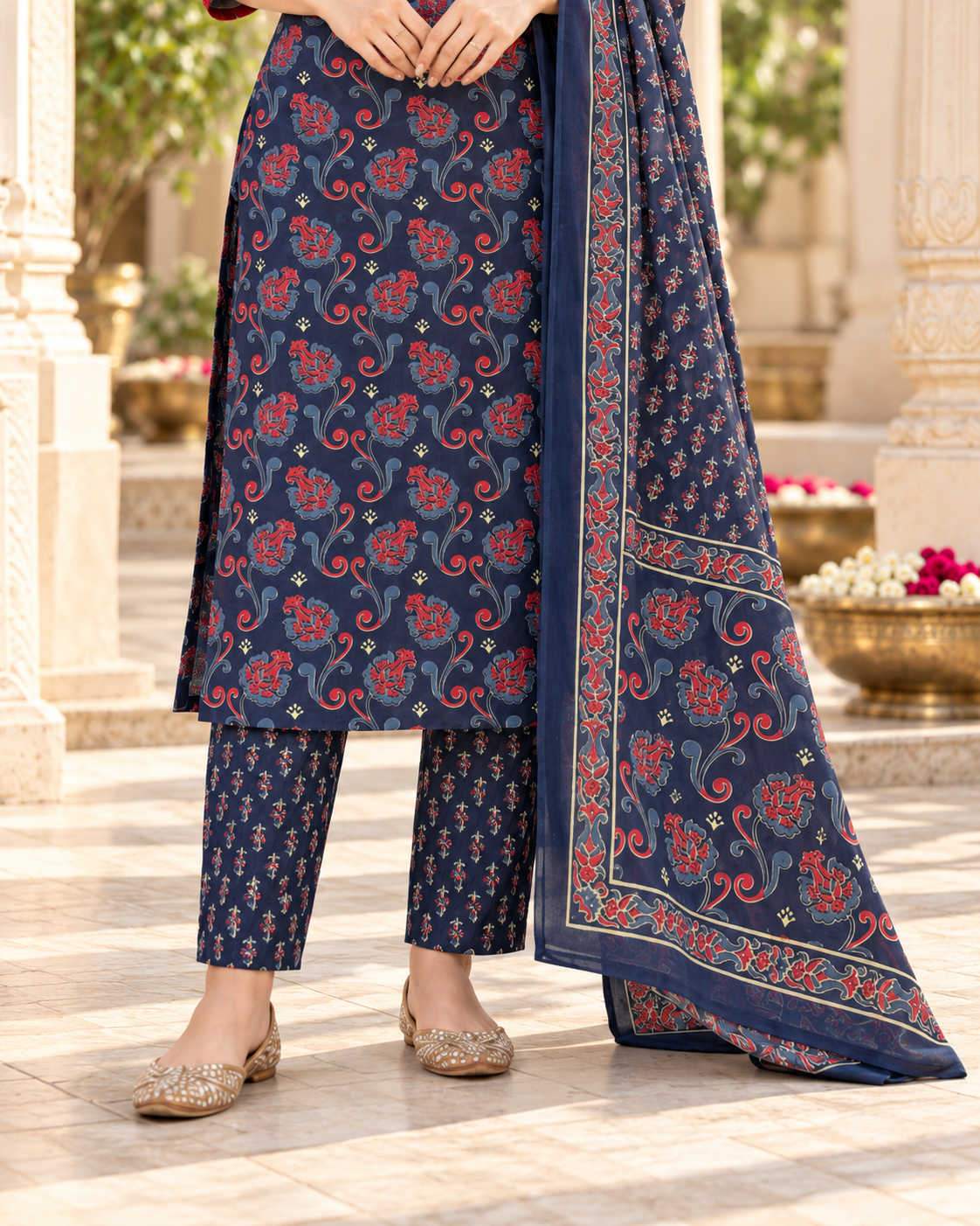 Neel Gulnaar Pure Cotton Suit Set