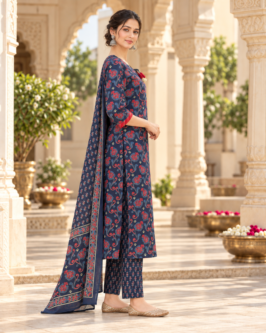 Neel Gulnaar Pure Cotton Suit Set