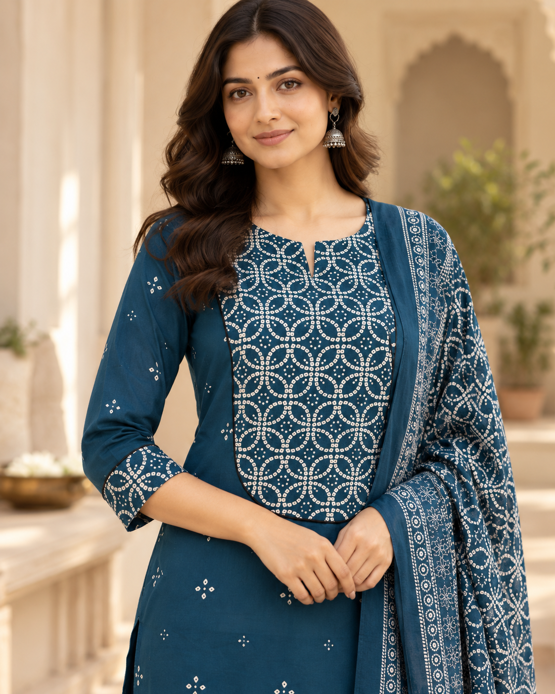 Neel Bandhej Pure Cotton Suit Set