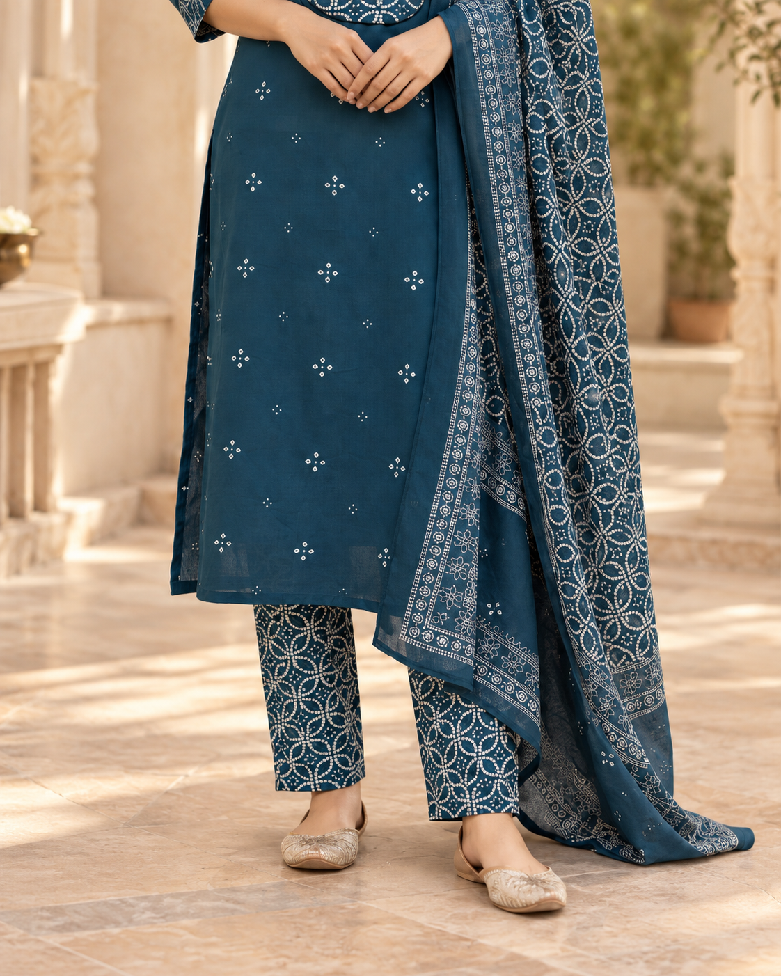 Neel Bandhej Pure Cotton Suit Set