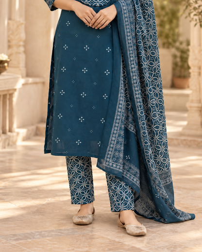 Neel Bandhej Pure Cotton Suit Set