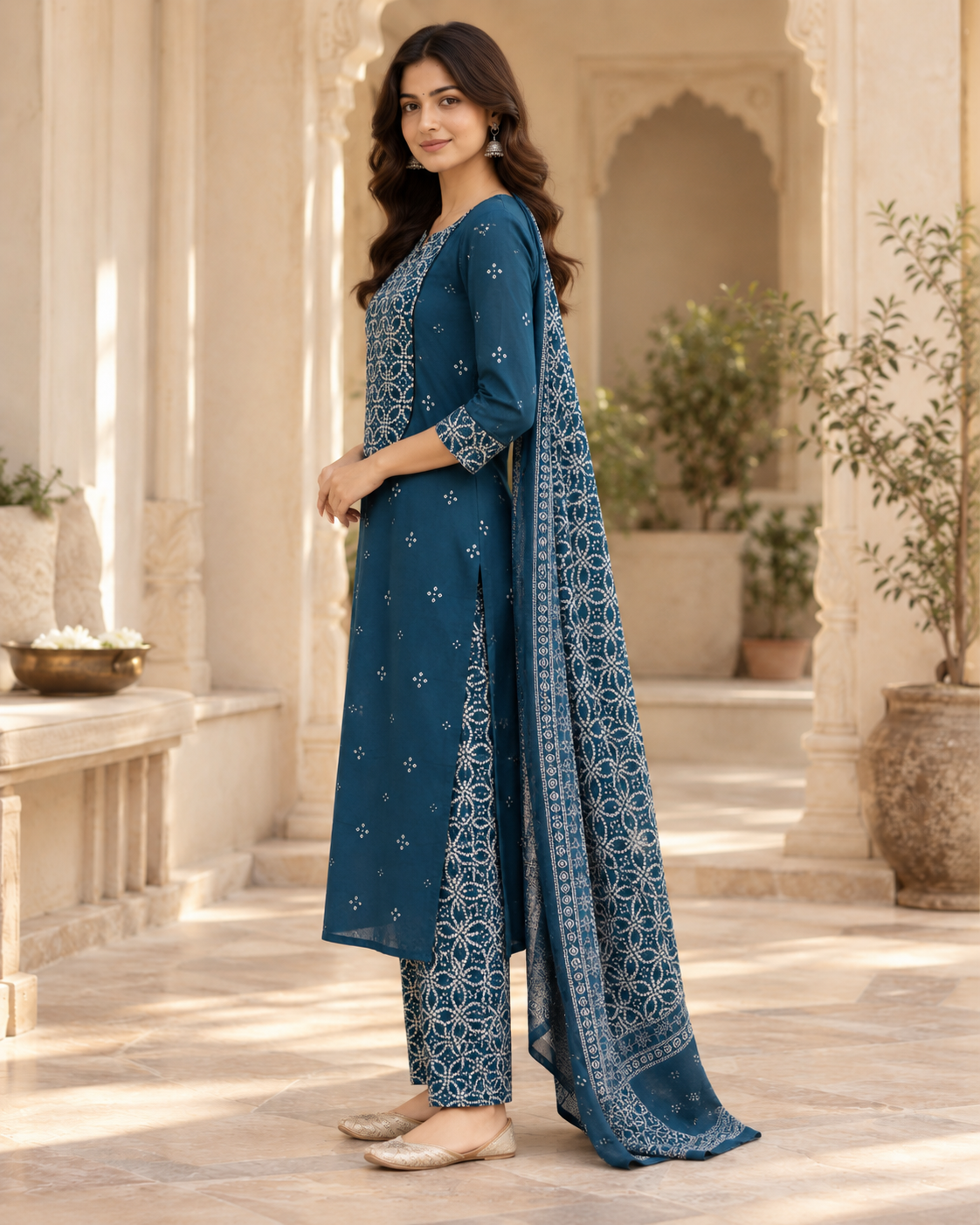 Neel Bandhej Pure Cotton Suit Set