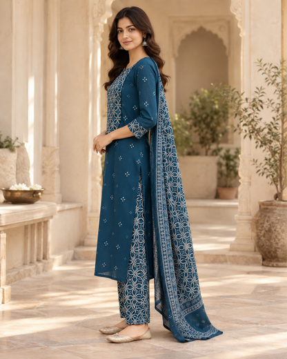 Neel Bandhej Pure Cotton Suit Set