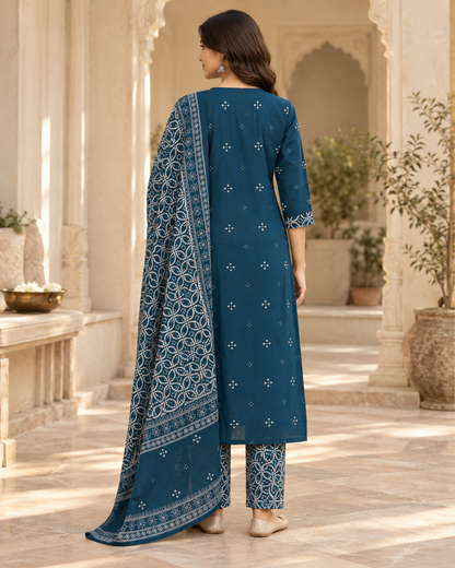 Neel Bandhej Pure Cotton Suit Set