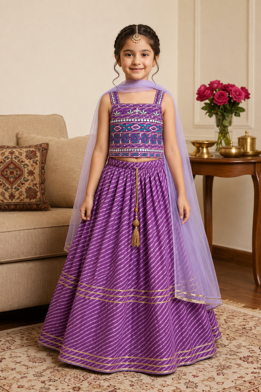 Jamuni Shaam Girls Lehenga Set