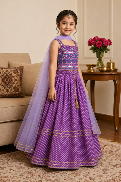Jamuni Shaam Girls Lehenga Set