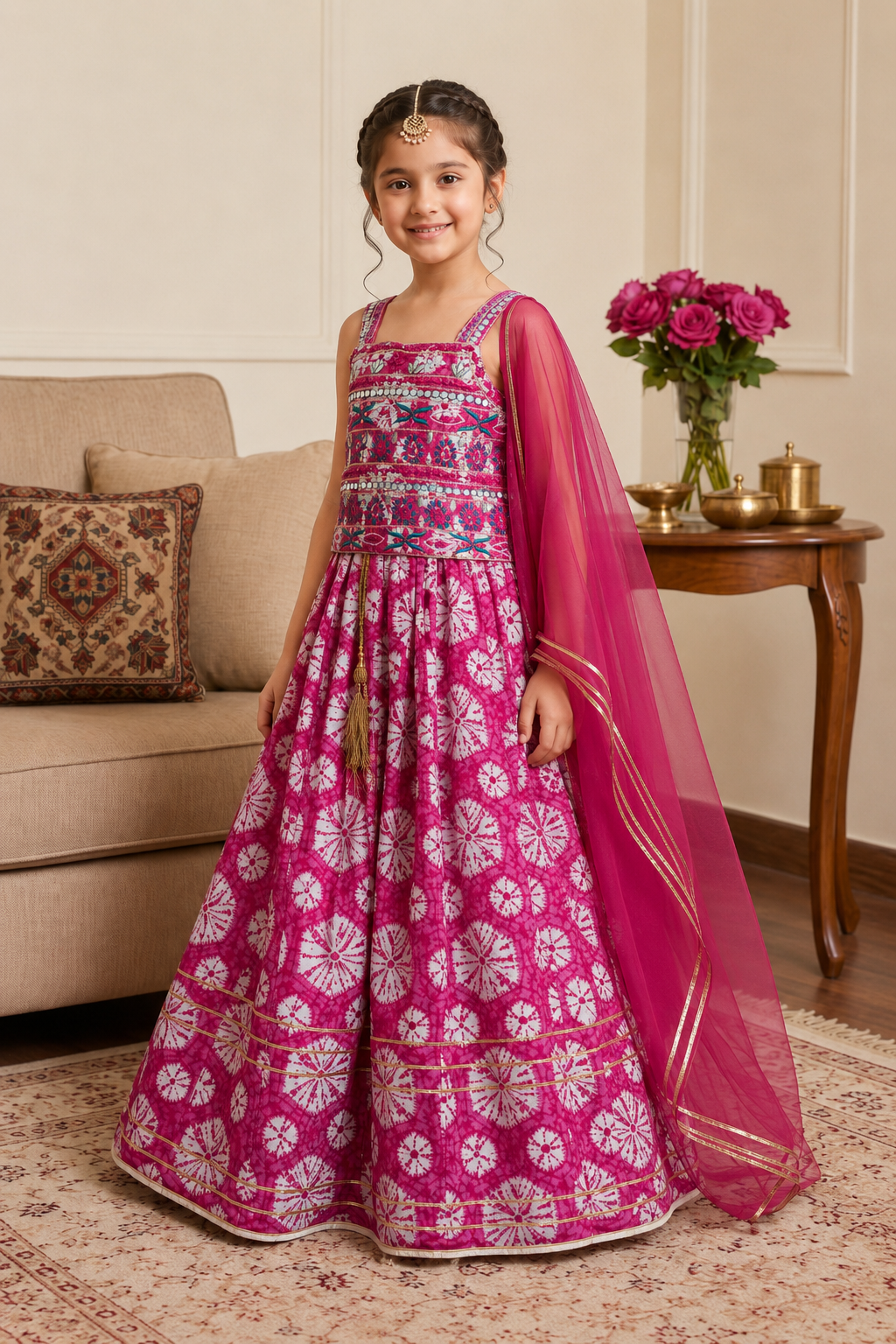 Rani Mehfil Girls Lehenga Set
