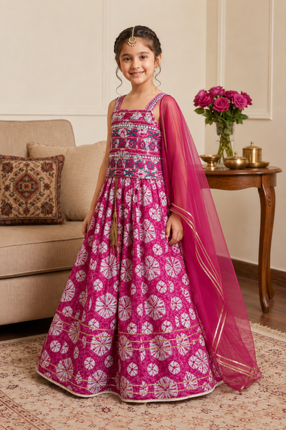 Rani Mehfil Girls Lehenga Set