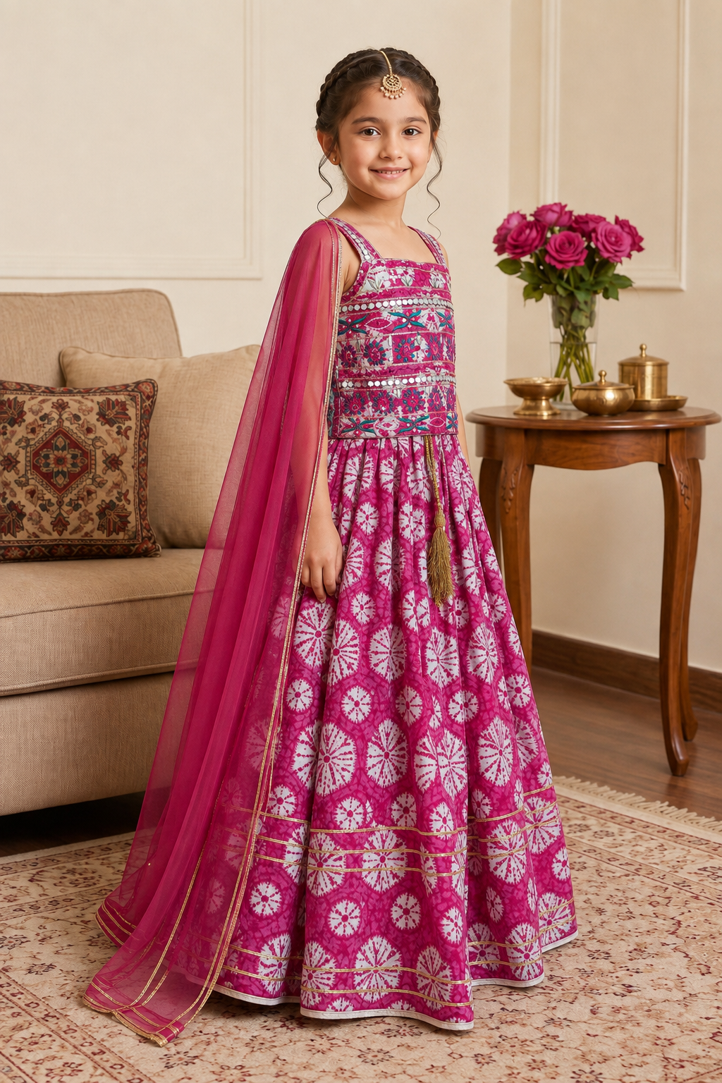 Rani Mehfil Girls Lehenga Set