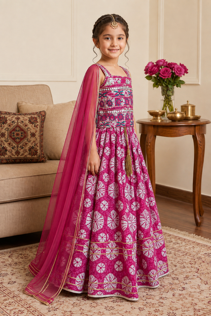 Rani Mehfil Girls Lehenga Set