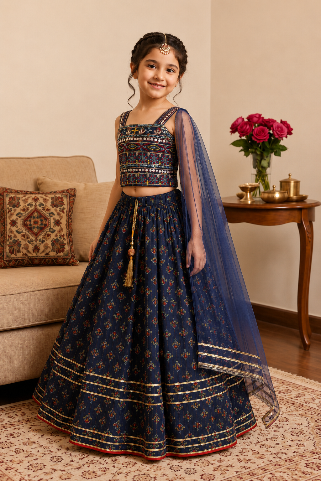 Neel Jashn Girls Lehenga Set