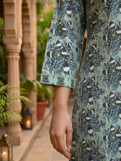 Mint Botanica Jaipur Cotton Suit Set