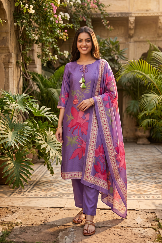 Gulshan Muslin Silk Suit Set