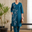Teal Bloom Cotton Flex Co-ord Set
