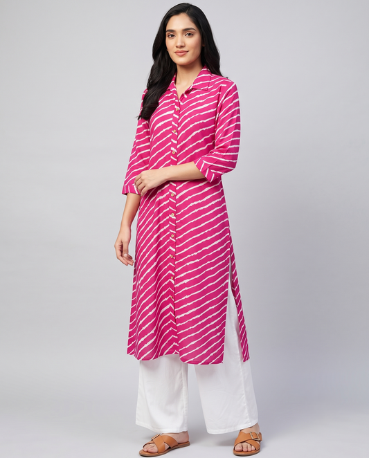 Rani Leheriya Pure Cotton Kurta
