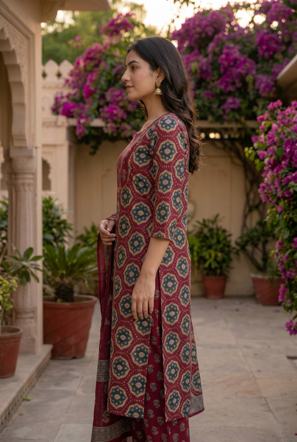 Mulberry Heritage Jaipur Cotton Suit Set