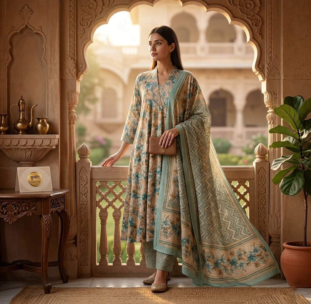 Pastel Bloom Cotton Suit Set