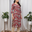 Wine Indigo Ikat Cotton Flex Kurta