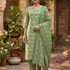 Sage Blossom Jaipur Cotton Suit Set