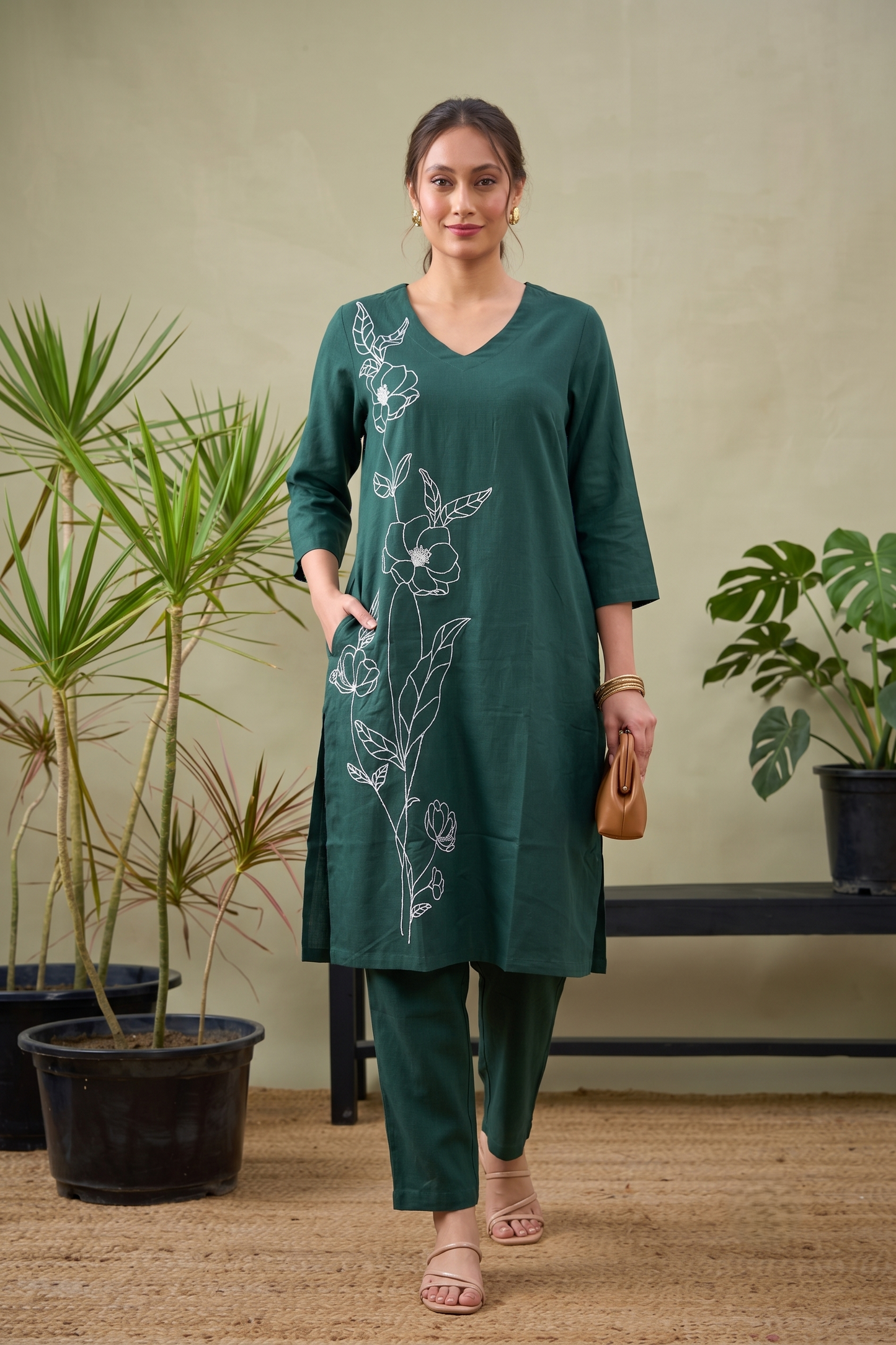 Forest Bloom Cotton Flex Co-ord Set