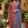 Coral Blossom Jaipur Cotton Suit Set