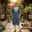 Ink Blue Leheriya Cotton Kurta
