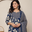 Blue Petal Harmony Cotton Suit Set