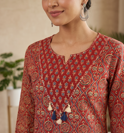 Crimson Royale Jaipur Cotton Suit Set