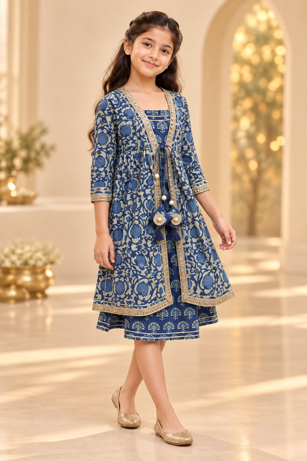 Neel Phool Girls Dress