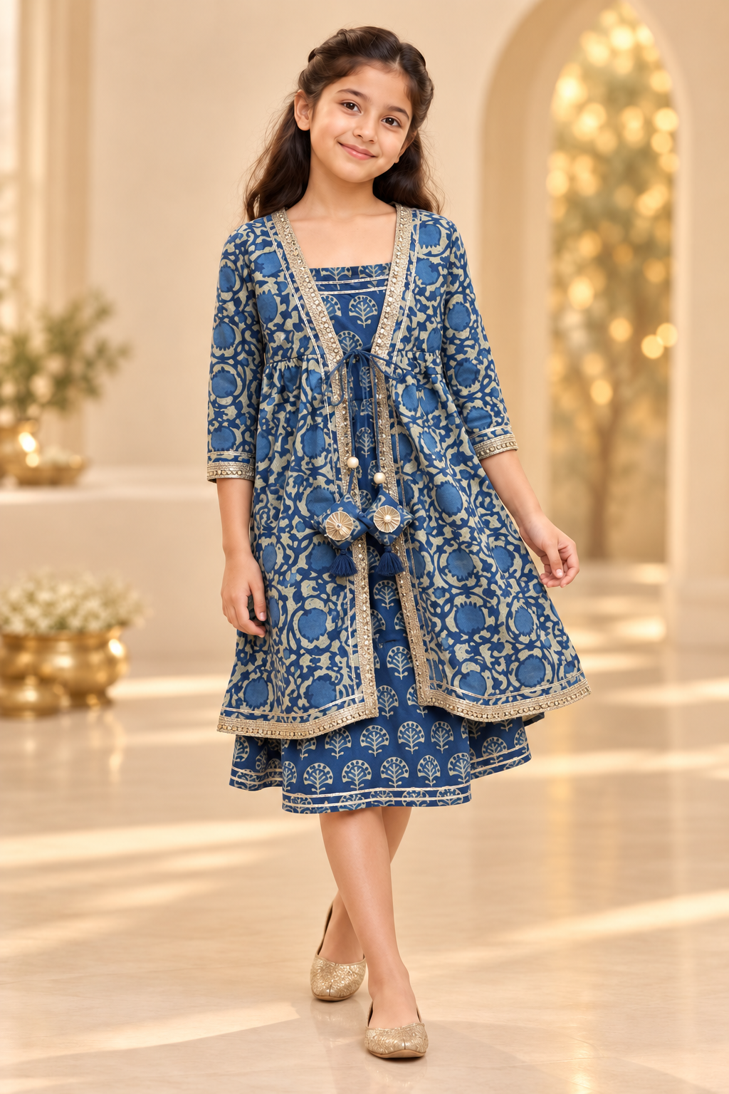 Neel Phool Girls Dress