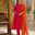 Laal Kesari Leheriya Cotton Suit Set