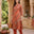 Gerua Leheriya Cotton Kurta