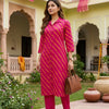 Rani Basant Leheriya Cotton Kurta