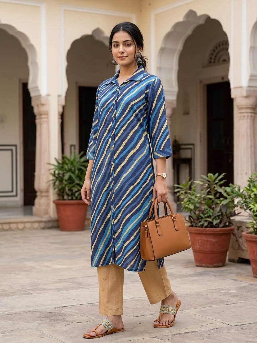 Neel Leheriya Cotton Kurta