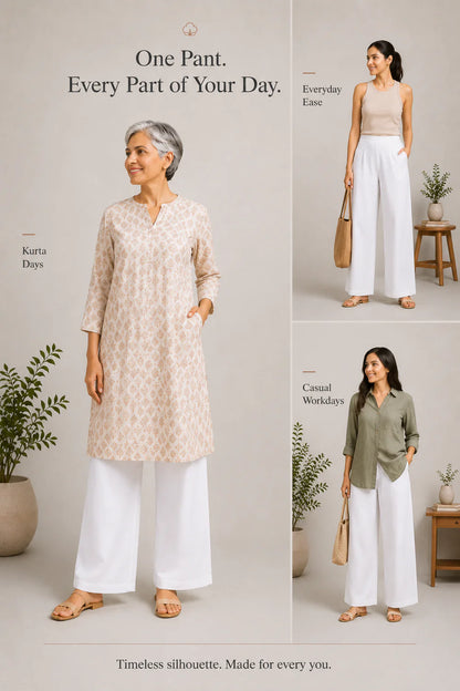 The Easy Pant in White