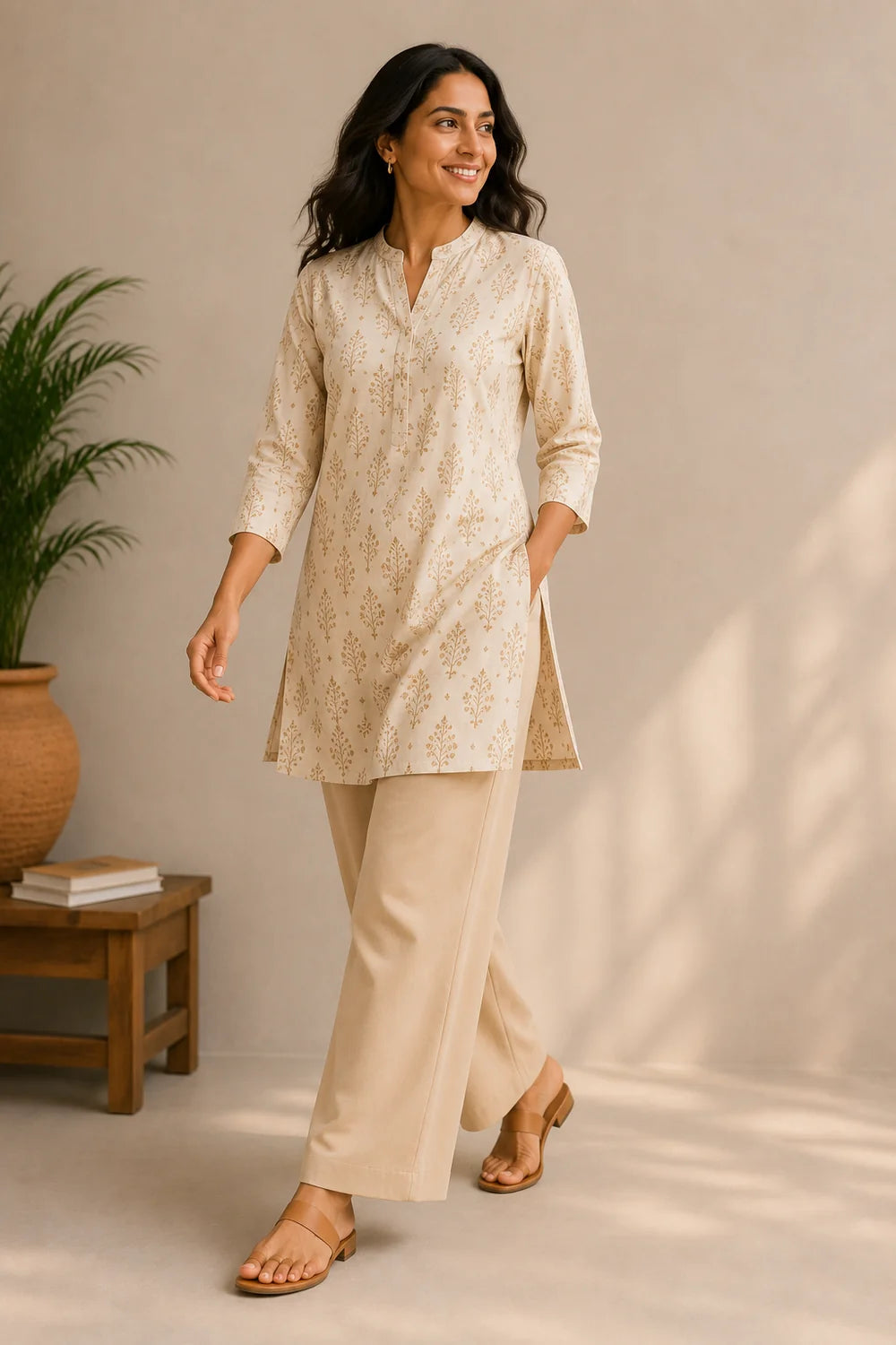 The Easy Pant in Beige