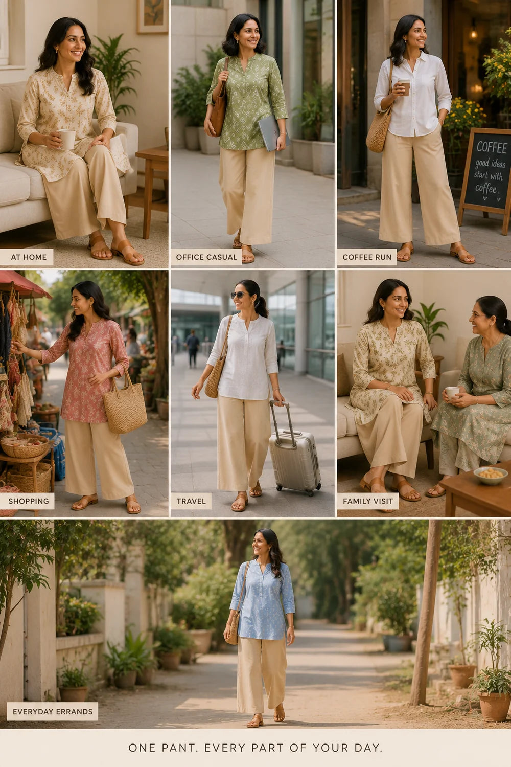 The Easy Pant in Beige