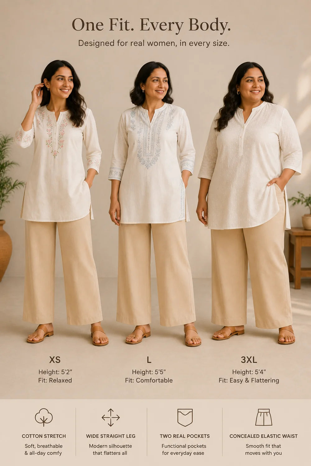 The Easy Pant in Beige
