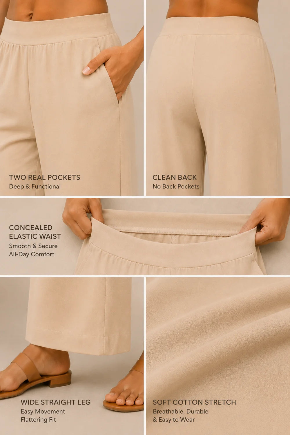 The Easy Pant in Beige