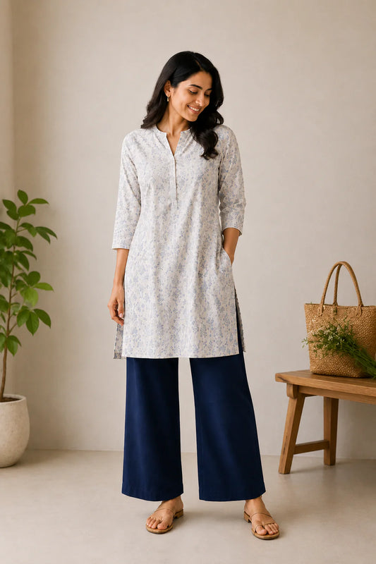 The Easy Pant in Navy Blue