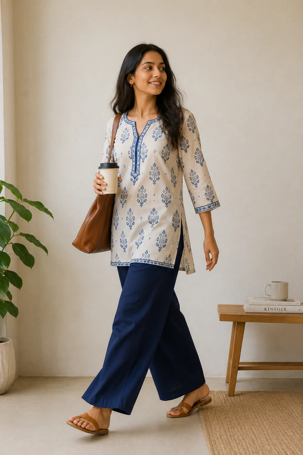 The Easy Pant in Navy Blue