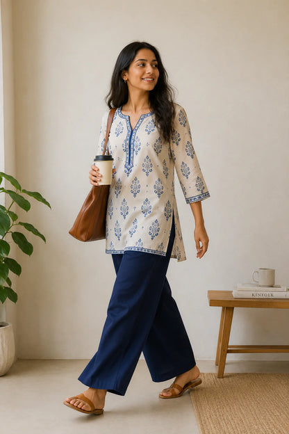 The Easy Pant in Navy Blue