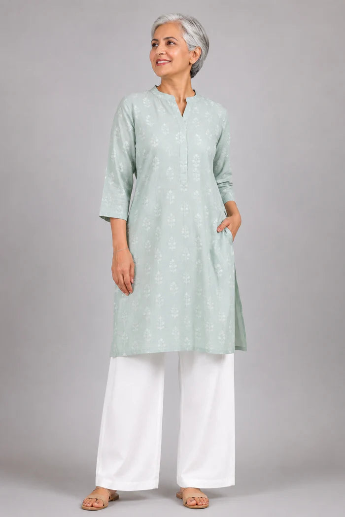White Easy Wide-Leg Pants - Pure Cotton Stretch