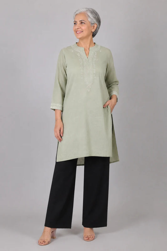 Black Easy Wide-Leg Pants - Pure Cotton Stretch