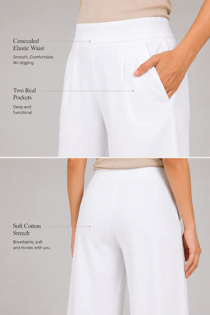 The Easy Pant in White