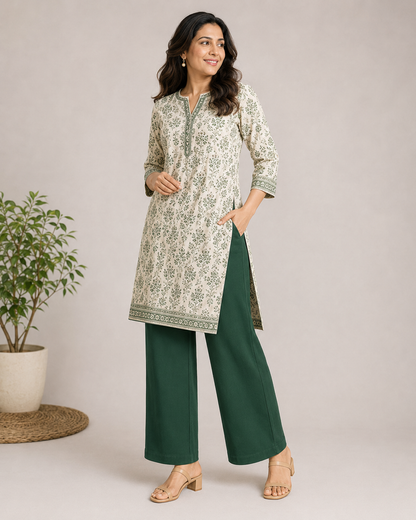 The Easy Pant in Hunter Green