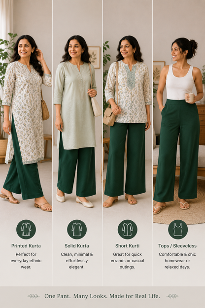 The Easy Pant in Hunter Green