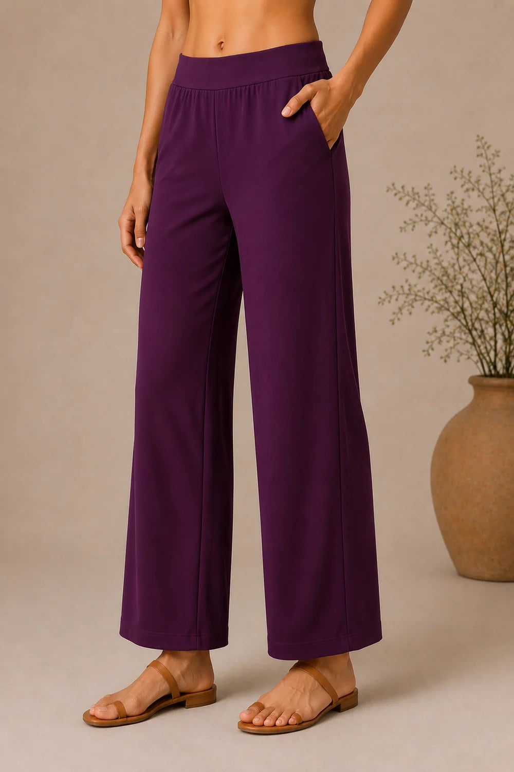 The Easy Pant in Plum