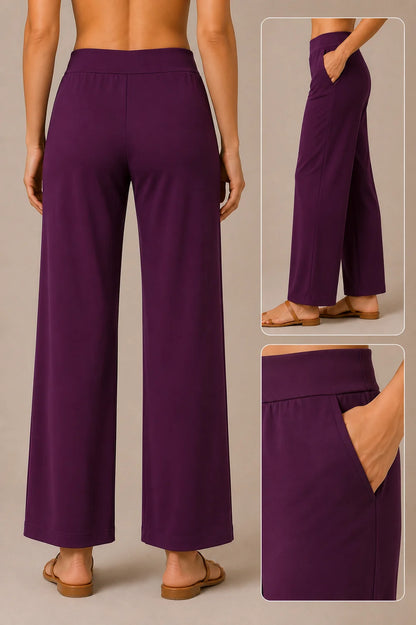 The Easy Pant in Plum