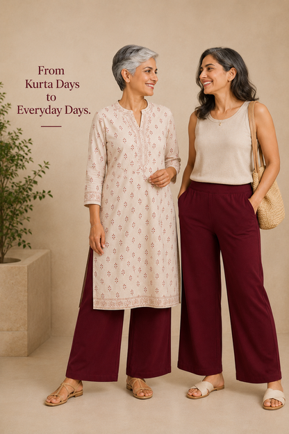 The Easy Pant in Maroon